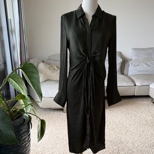 BB Dakota Dark Green Long Sleeve Dress